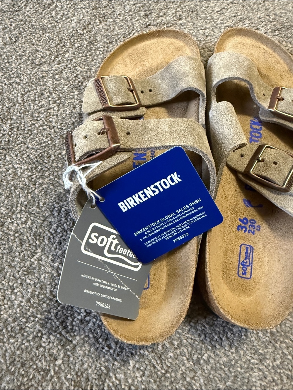 NWT Birkenstock Arizona Soft Footbed in Taupe size 36/ US Women 5- 5.5 - Picture 4 of 7